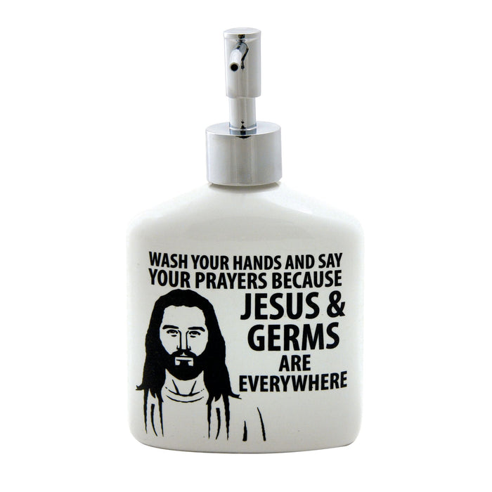 Jesus and Germs Soap Dispenser