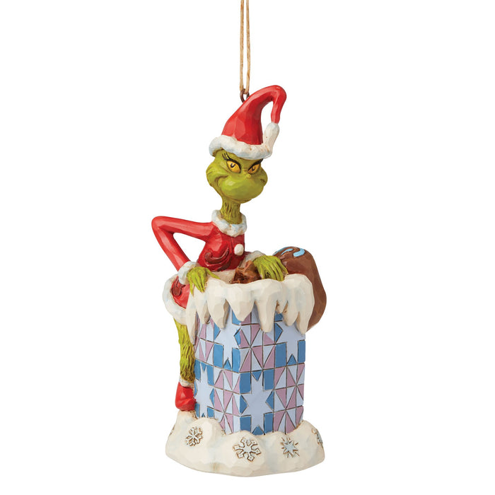 Grinch in Chimney Ornament