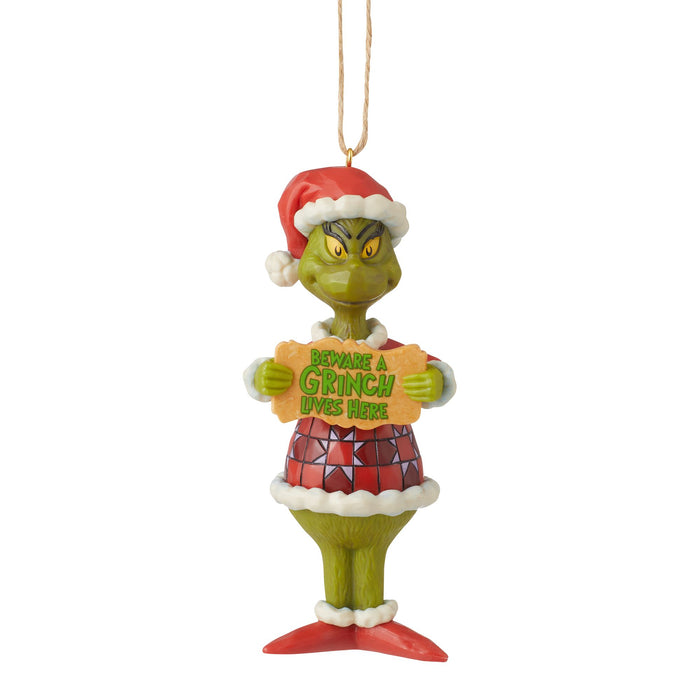 Grinch Beware a Grinch PVC Orn