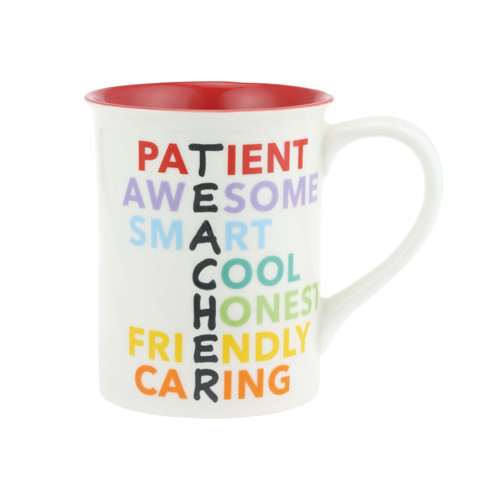 TEACHER ENGRAVED ANAGRAM MUG