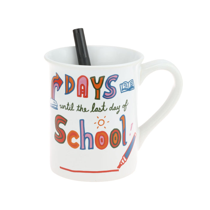 DRY ERASE SCHOOL COUNT MUG PEN