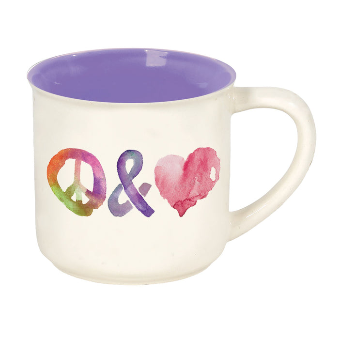 PEACE LOVE CAMPER MUG 16 OZ