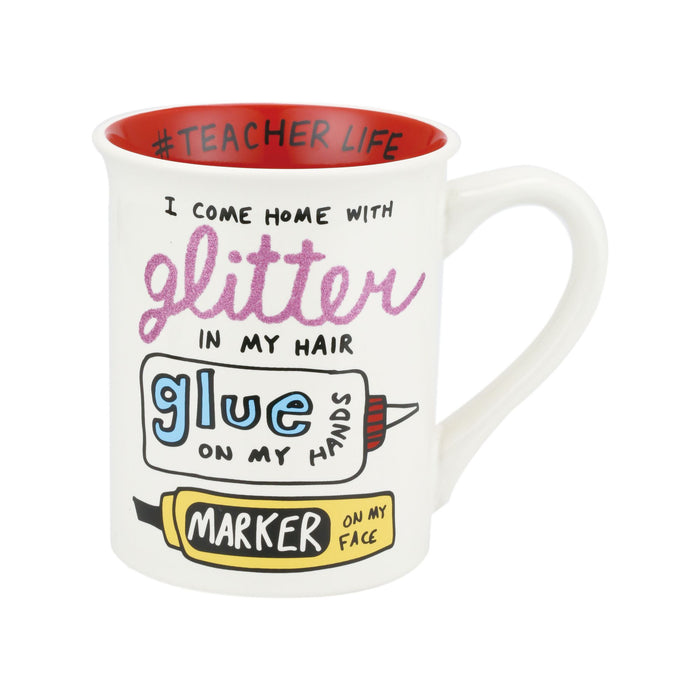 GLUE AND GLITTER TEACHER MUG