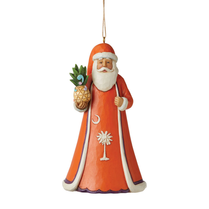 SouthCarolina Orange Santa Orn