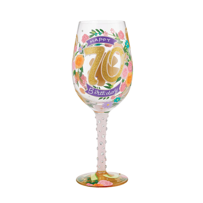 Wine Glass Happy 70th Birthday