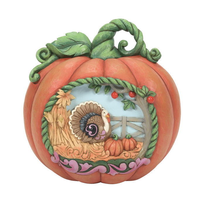 Harvest Pumpkin with Scene