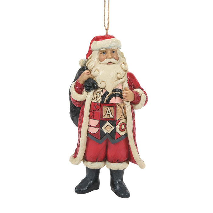 Santa w/ FAO Toy Bag Ornament