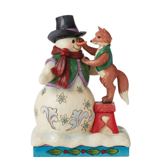 Snowman with Fox