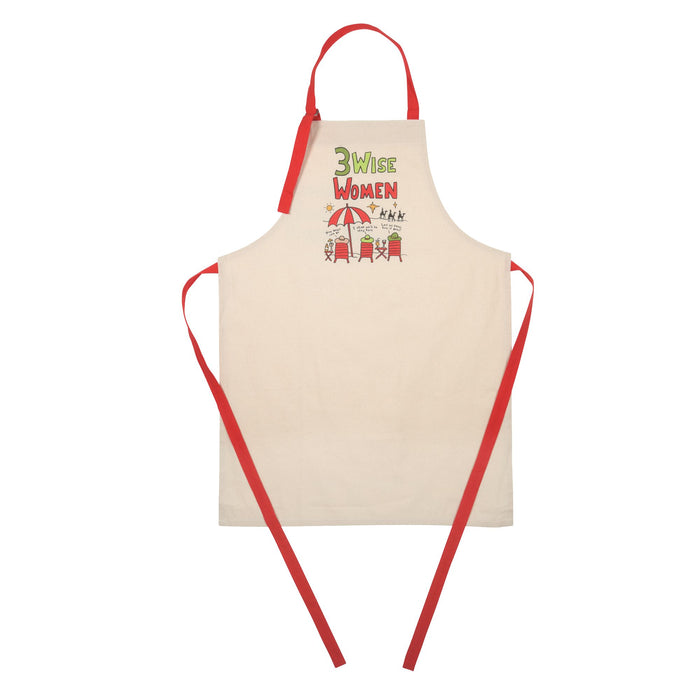 3 Wise Women at Beach  Apron