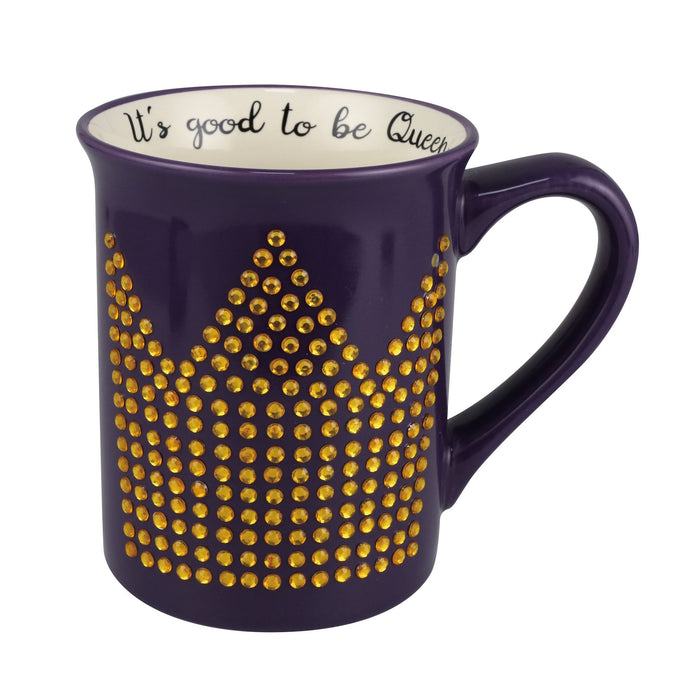 Queen Crown Rhinestone Mug