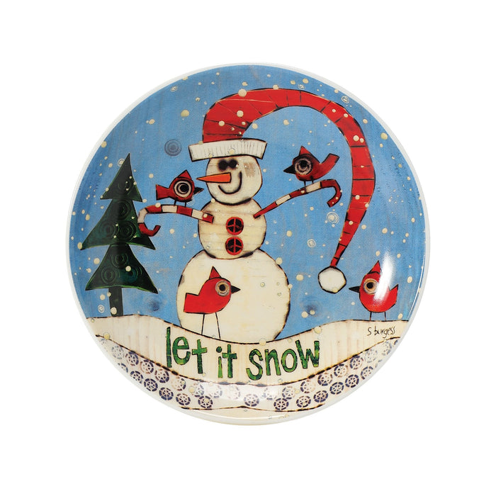 Snowman Appetizer Plate