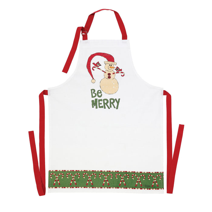 Candycane Snowman Apron