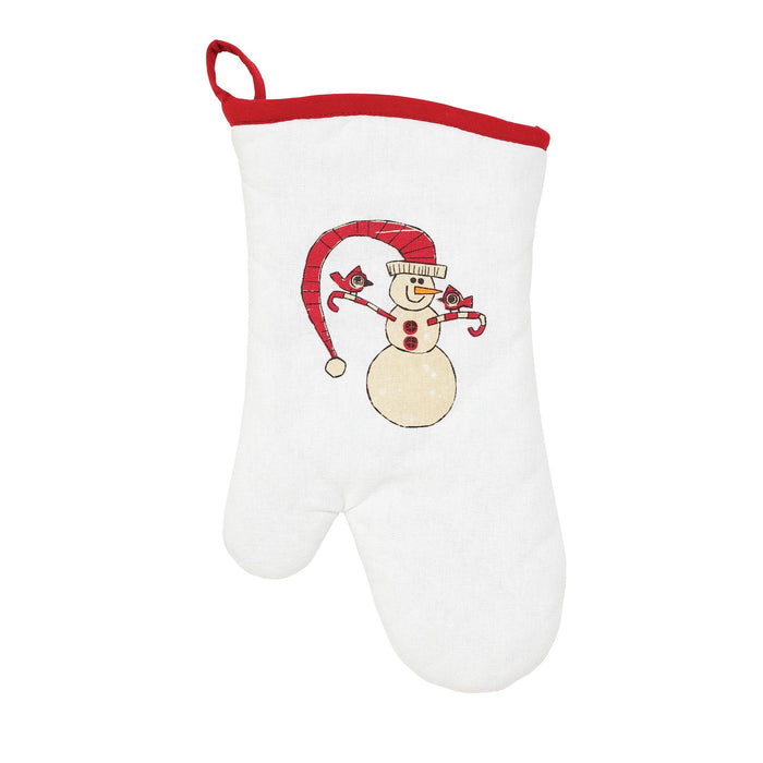 Candycane Snowman Mitt