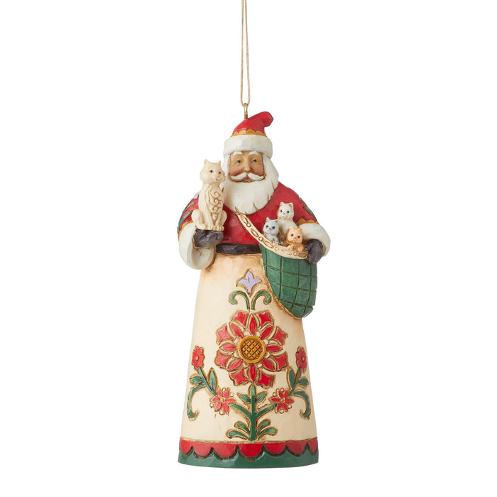 Santa Kittens Hanging Ornament