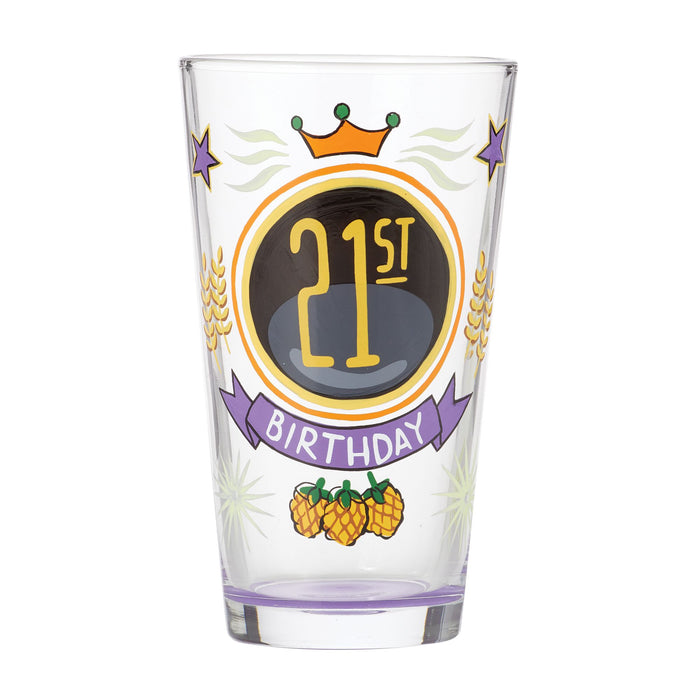 21st Birthday Pint Glass