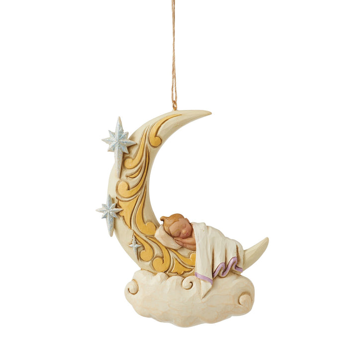 Baby Sleeping on Moon Ornament