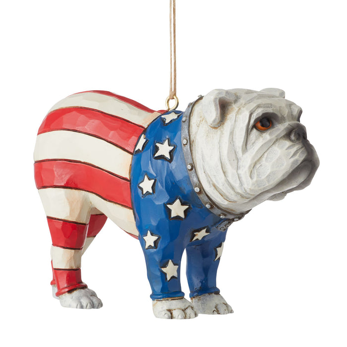 Patriotic Bulldog Ornament