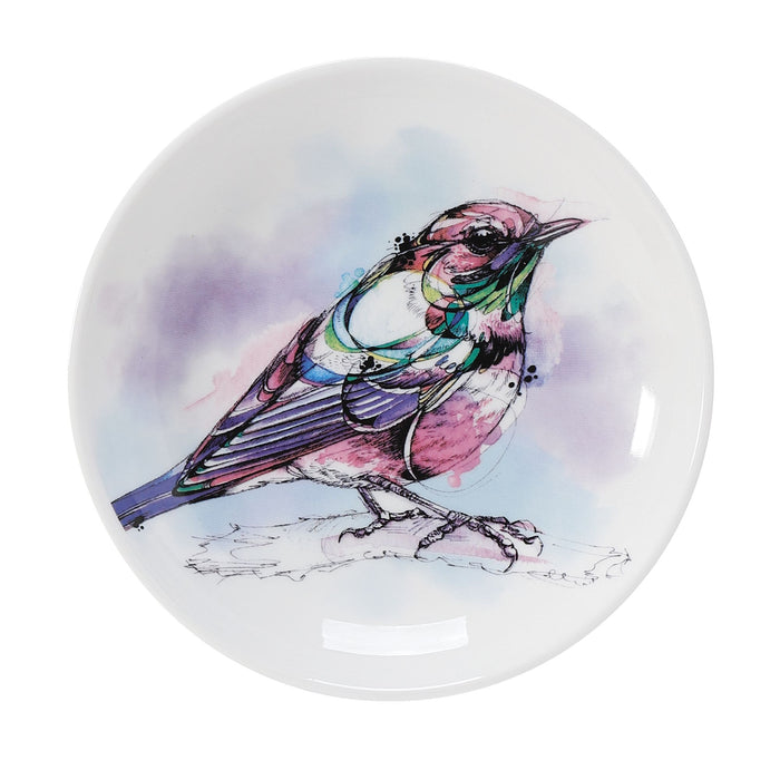 Magenta Bird Appetizer Plate