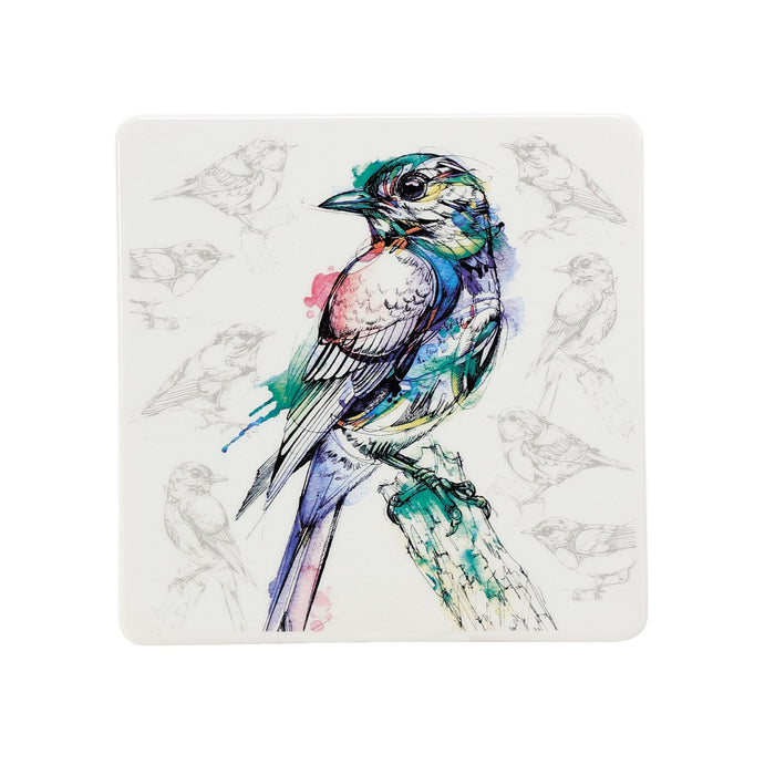 Teal Bird Trivet