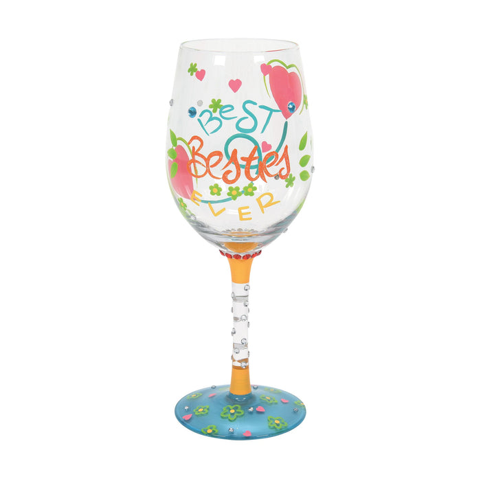 Best Besties Ever Wine Glass