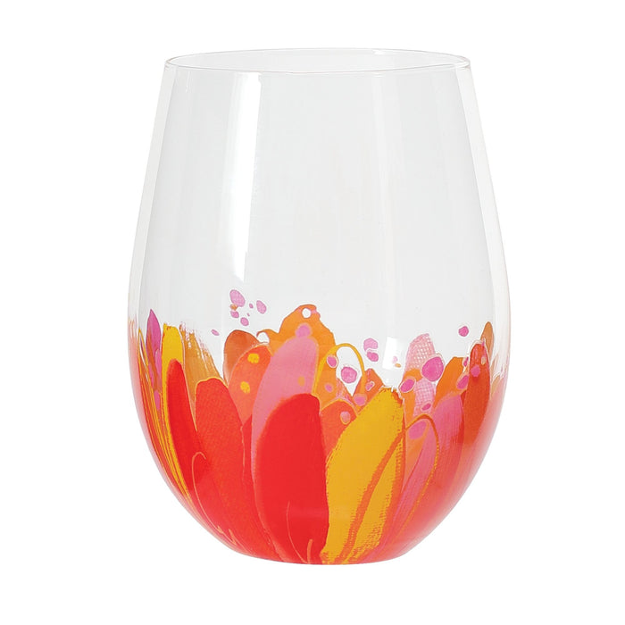 Orange Garden Wine Glass