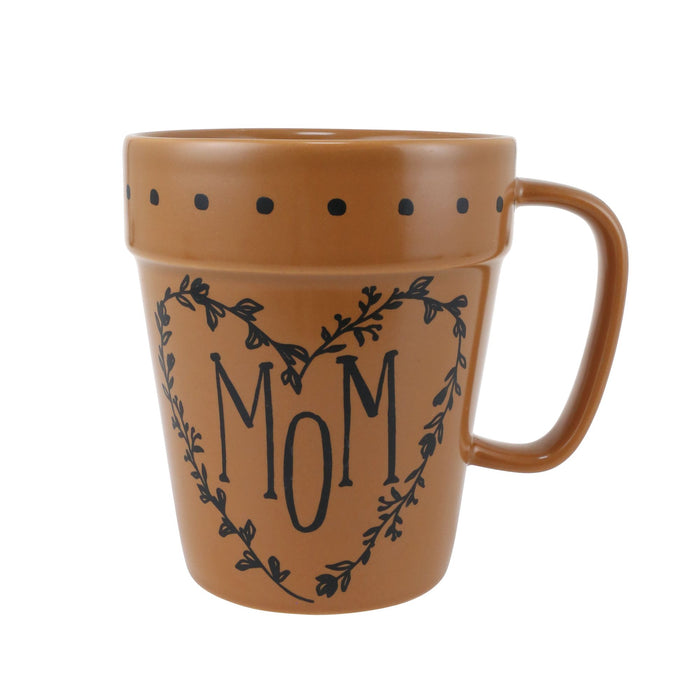 MOM SCULPTED PLANTER MUG