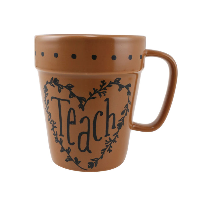 TEACH SCULPTED PLANTER MUG