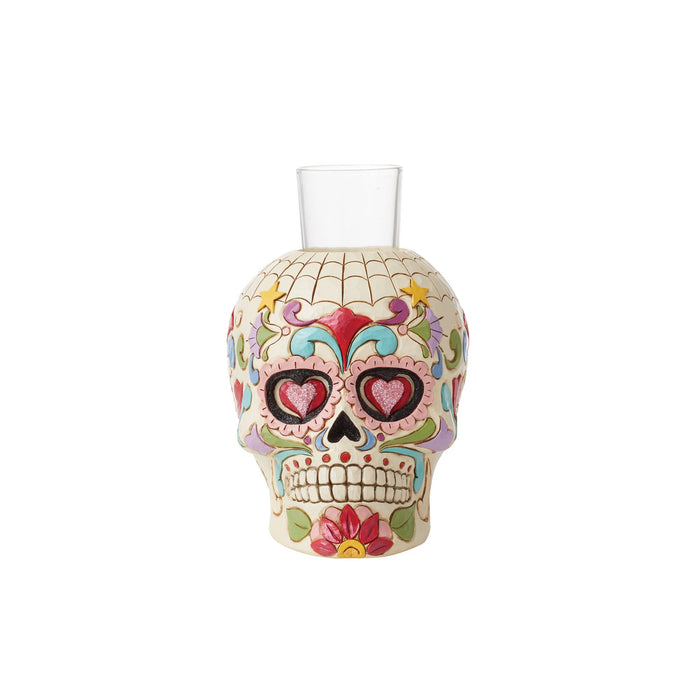 Day Of Dead Skull Candleholder