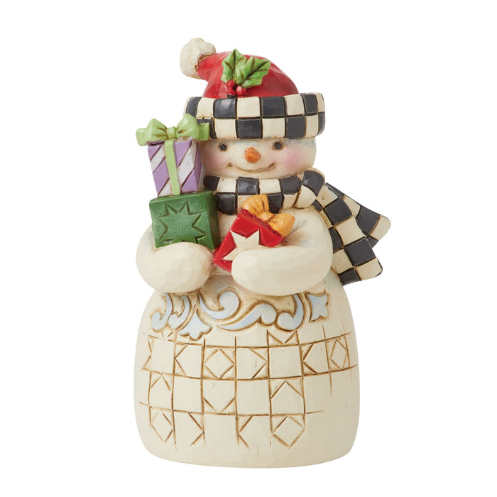 Mini Snowman withCheckered Hat