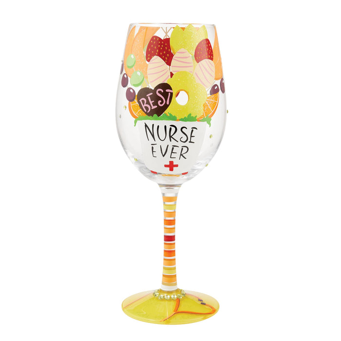 Best Nurse Ever Wine Glass