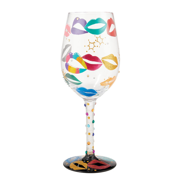 Made for Kissing Wine Glass