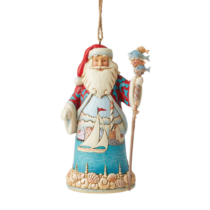 Coastal Santa Ornament