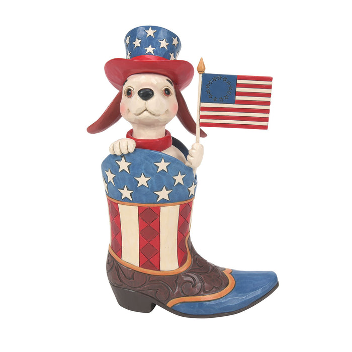 Boot with Dog Holding Flag Fig