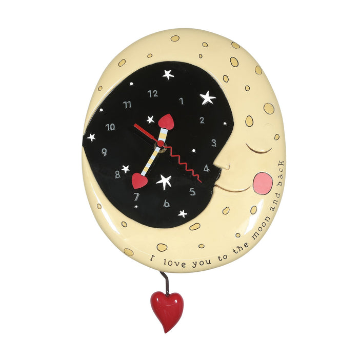 Moon and Back Wall Clock