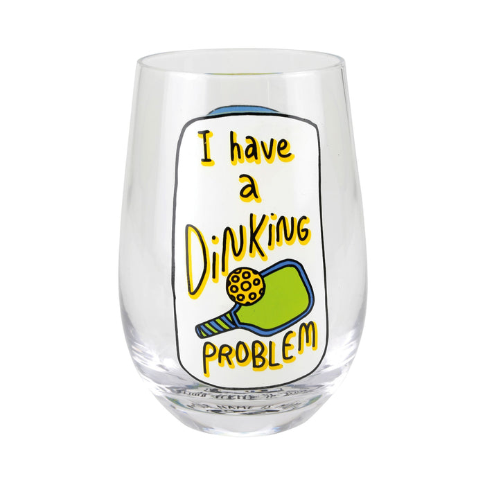 Dinking Problem Stemless Glass