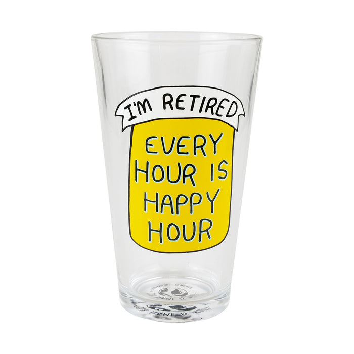 Happy Hour Retired Pint Glass