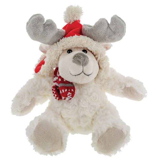 Sm White Moose Red Hat