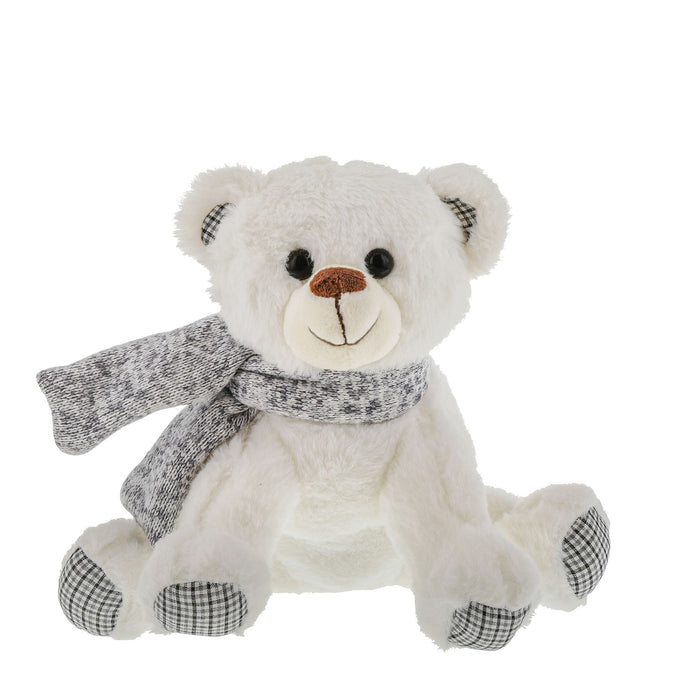 White Bear with Gray Scarf