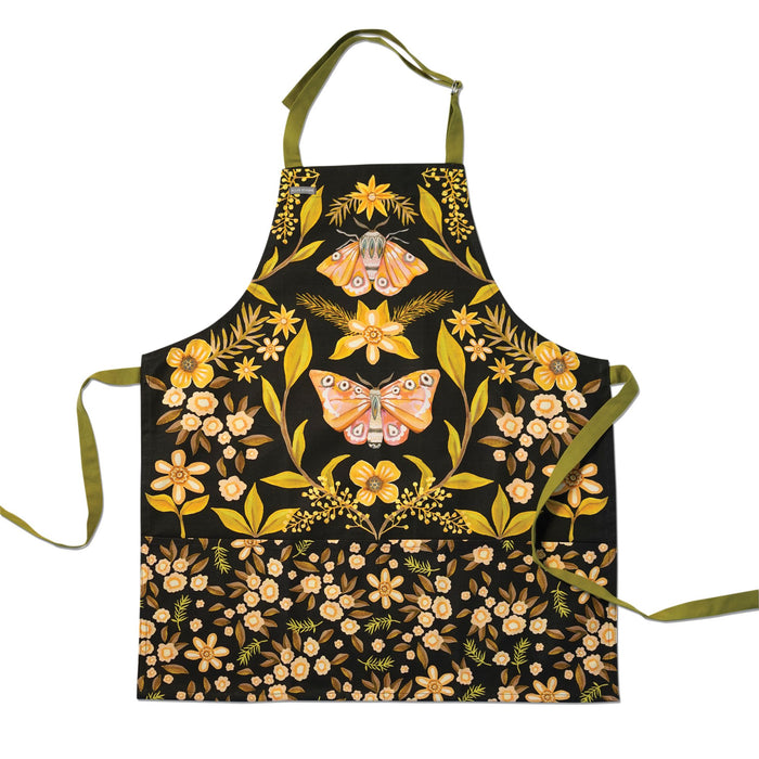 Moth (Black) Apron