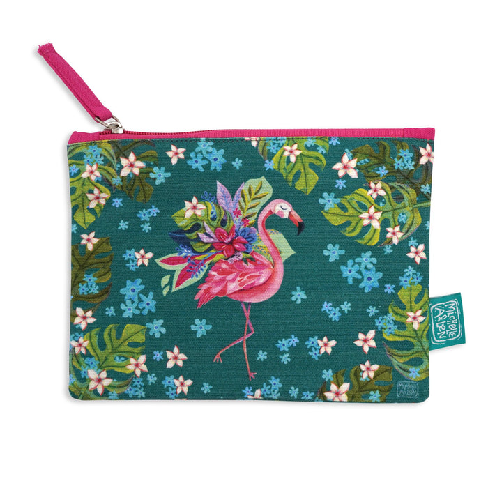 Flamingo Zip Pouch (Med)