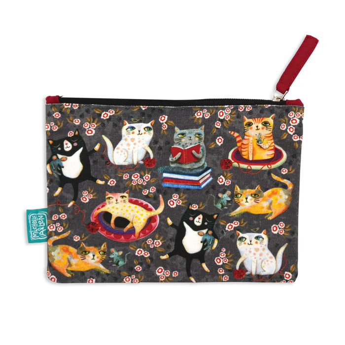 Crazy Cats Zip Pouch (Large)