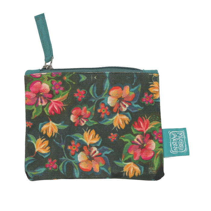 Moody Flowers Zip Pouch- Small