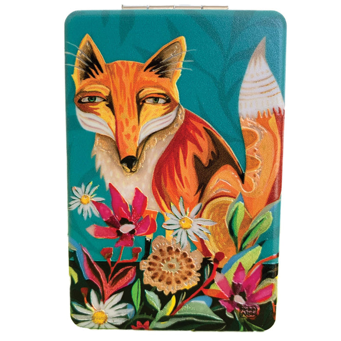 Fox & Flowers Compact Mirror