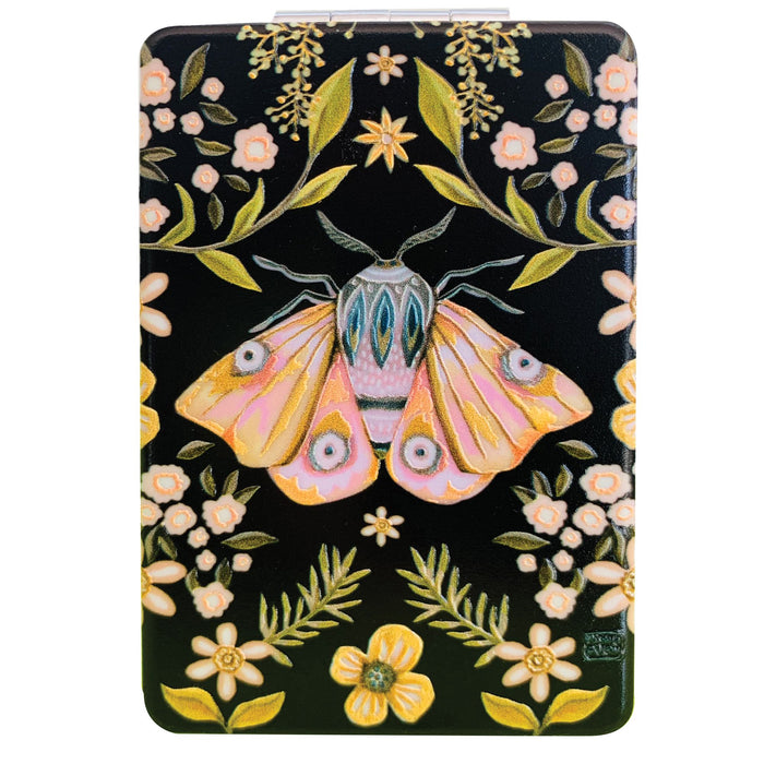 Moth (Black) Compact Mirror