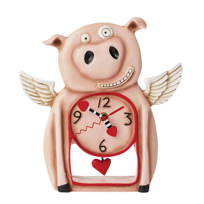 Piggy Wings Desk Clock