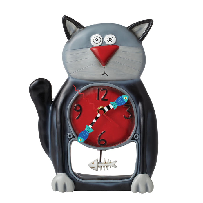 Black Kitty Clock