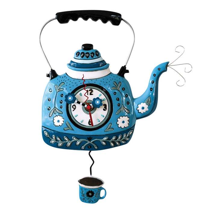 Kettle Blue Clock